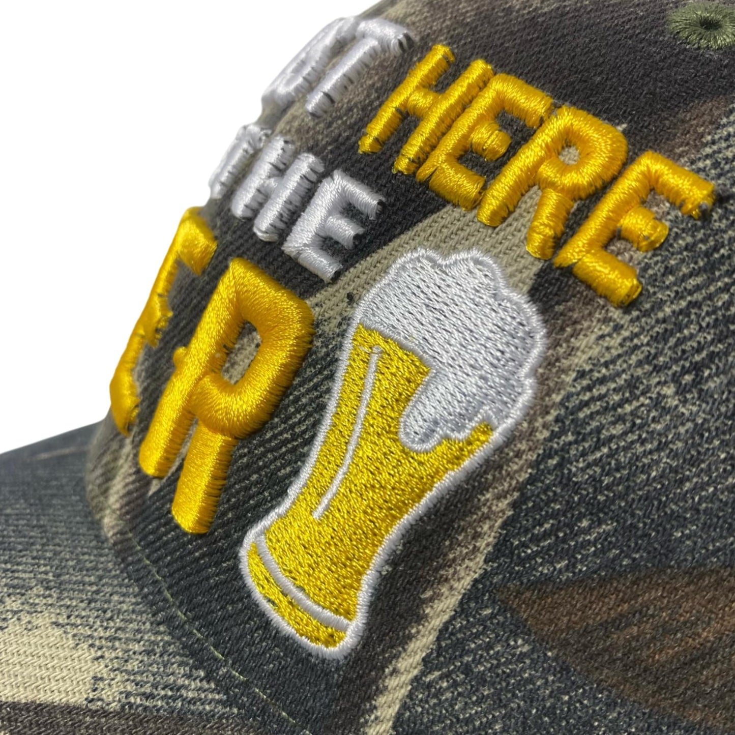 I'm Just Here for The Beer Embroidered Baseball Cap – Unisex Adjustable Dad Hat