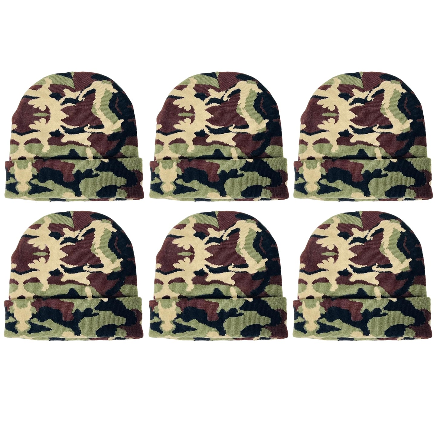 Super Soft Unisex Camo Print Winter Knit Beanie