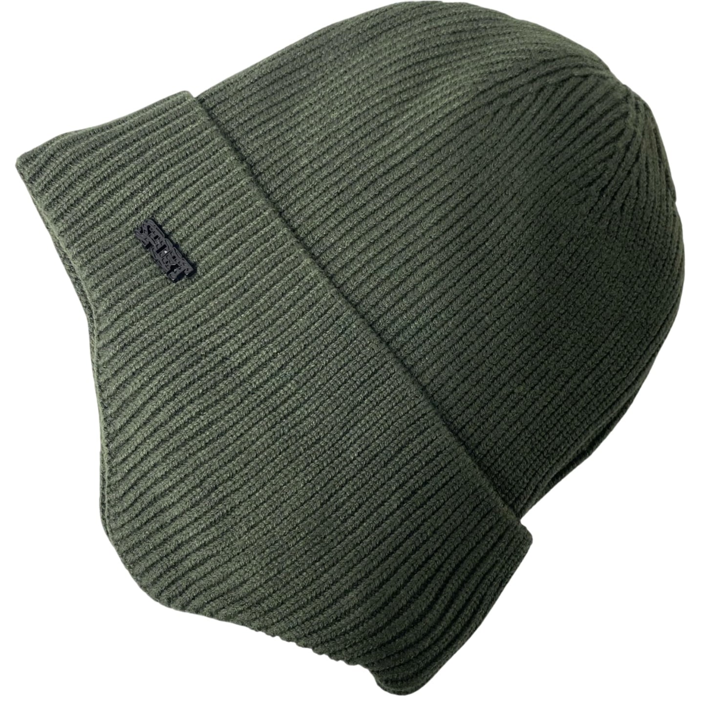 Super Soft Plush-Lined Solid Color Knitted Sport Cuffed Hat with Ear Cover