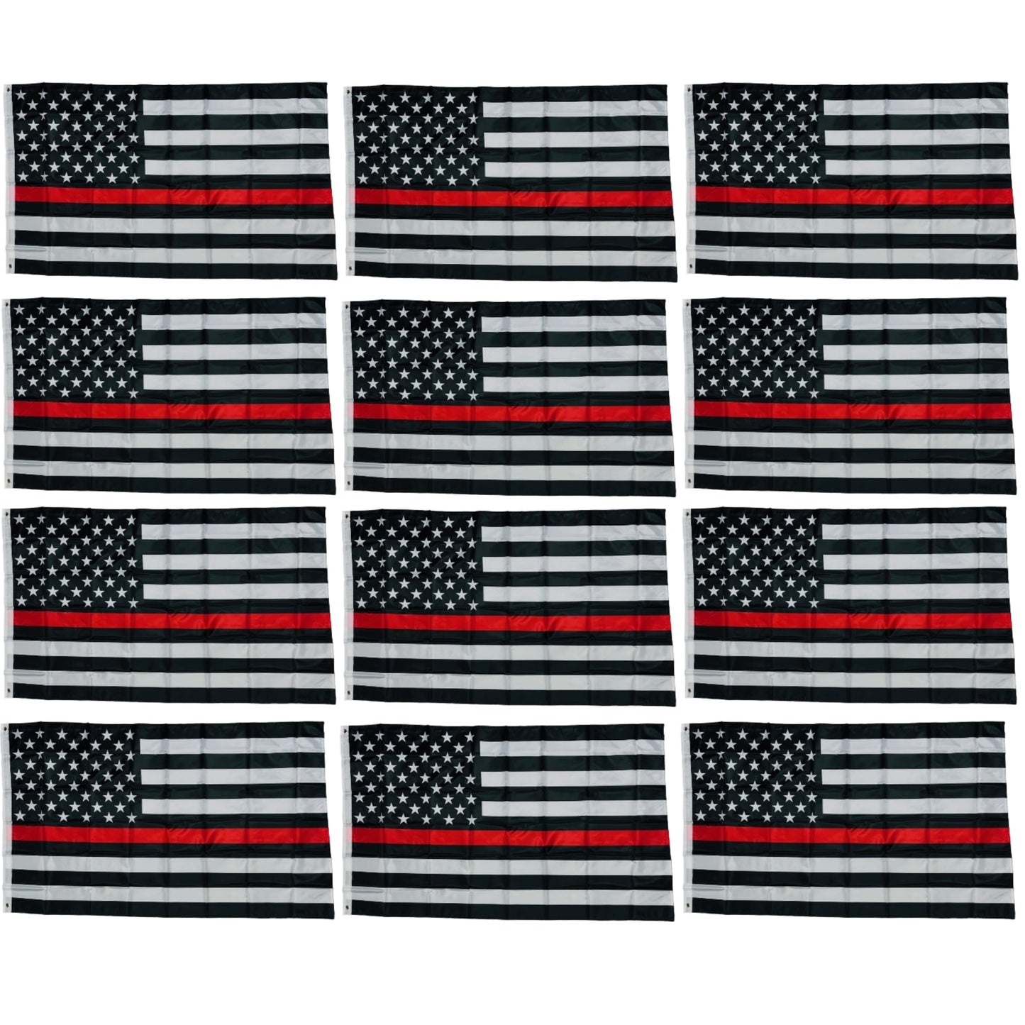 Double Stitched Firefighter Support Red Line American 3X5 Flag