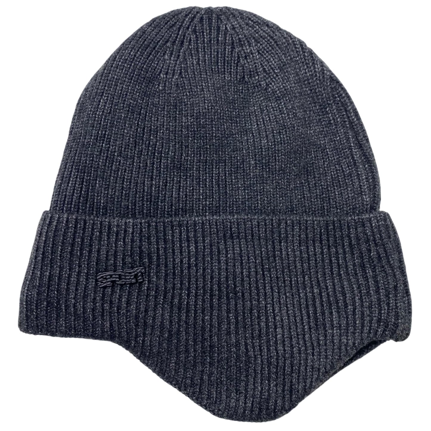 Super Soft Plush-Lined Solid Color Knitted Sport Cuffed Hat with Ear Cover