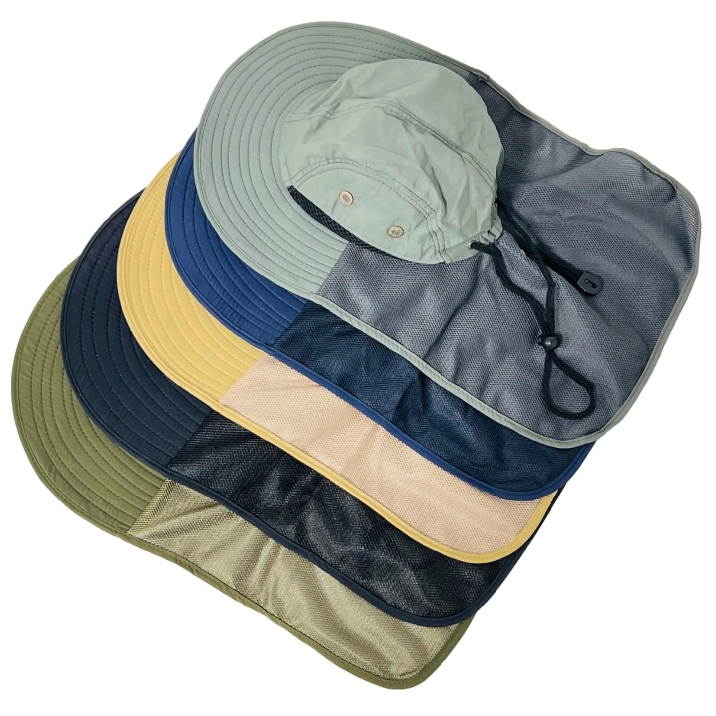 Packable and Adjustable Mesh Boonie Sun Hat with Mesh Neck Flap