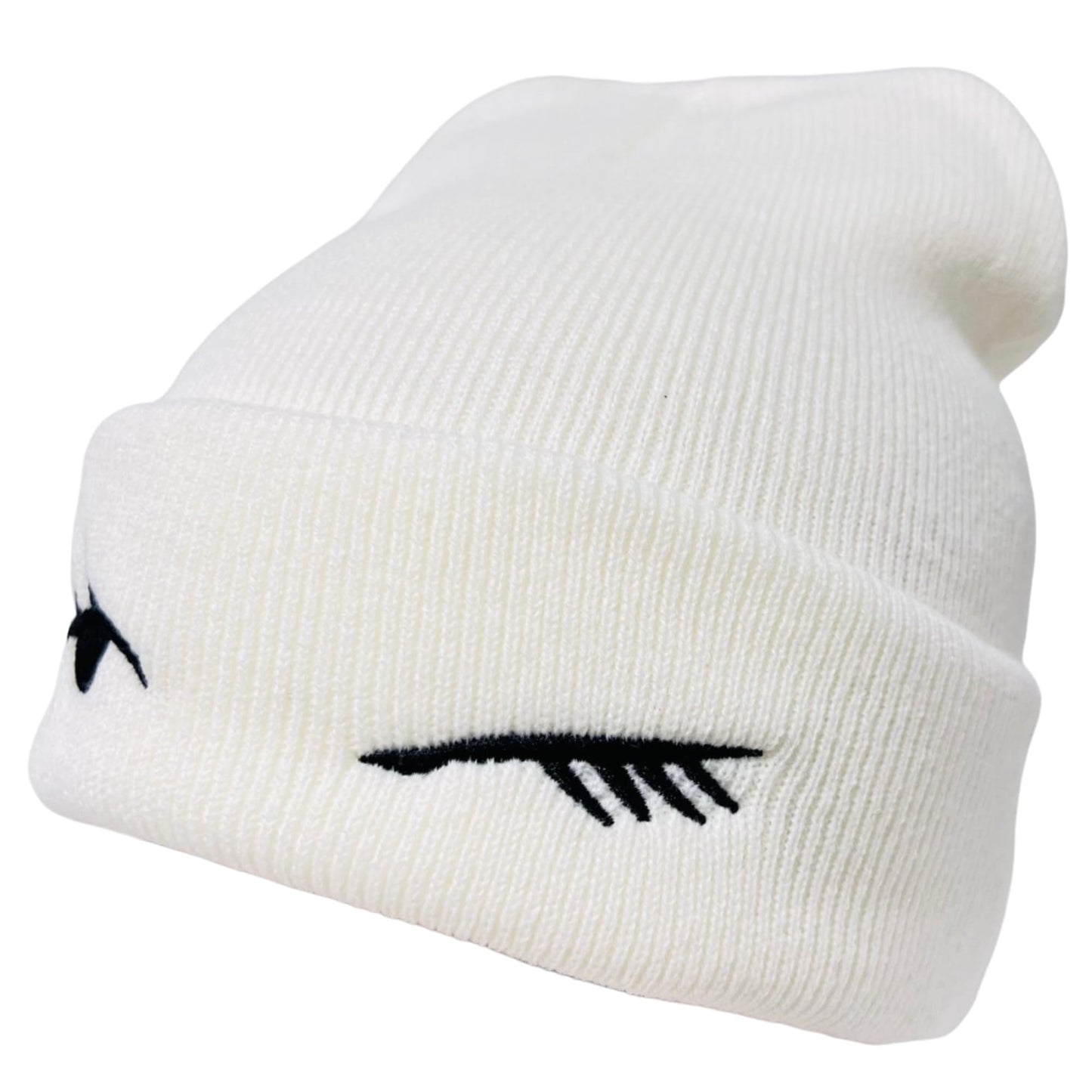 Unisex Embroidered Expression Mood Winter Knit Beanie