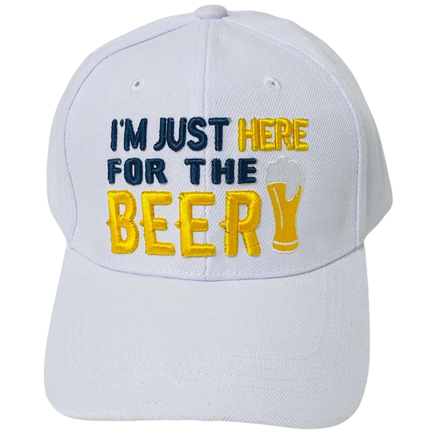 I'm Just Here for The Beer Embroidered Baseball Cap – Unisex Adjustable Dad Hat