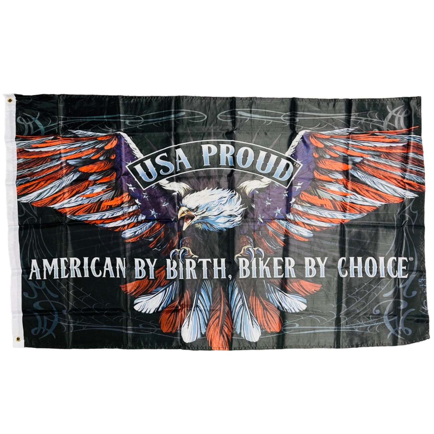 Double Stitched USA Proud American Biker 3X5 Flag