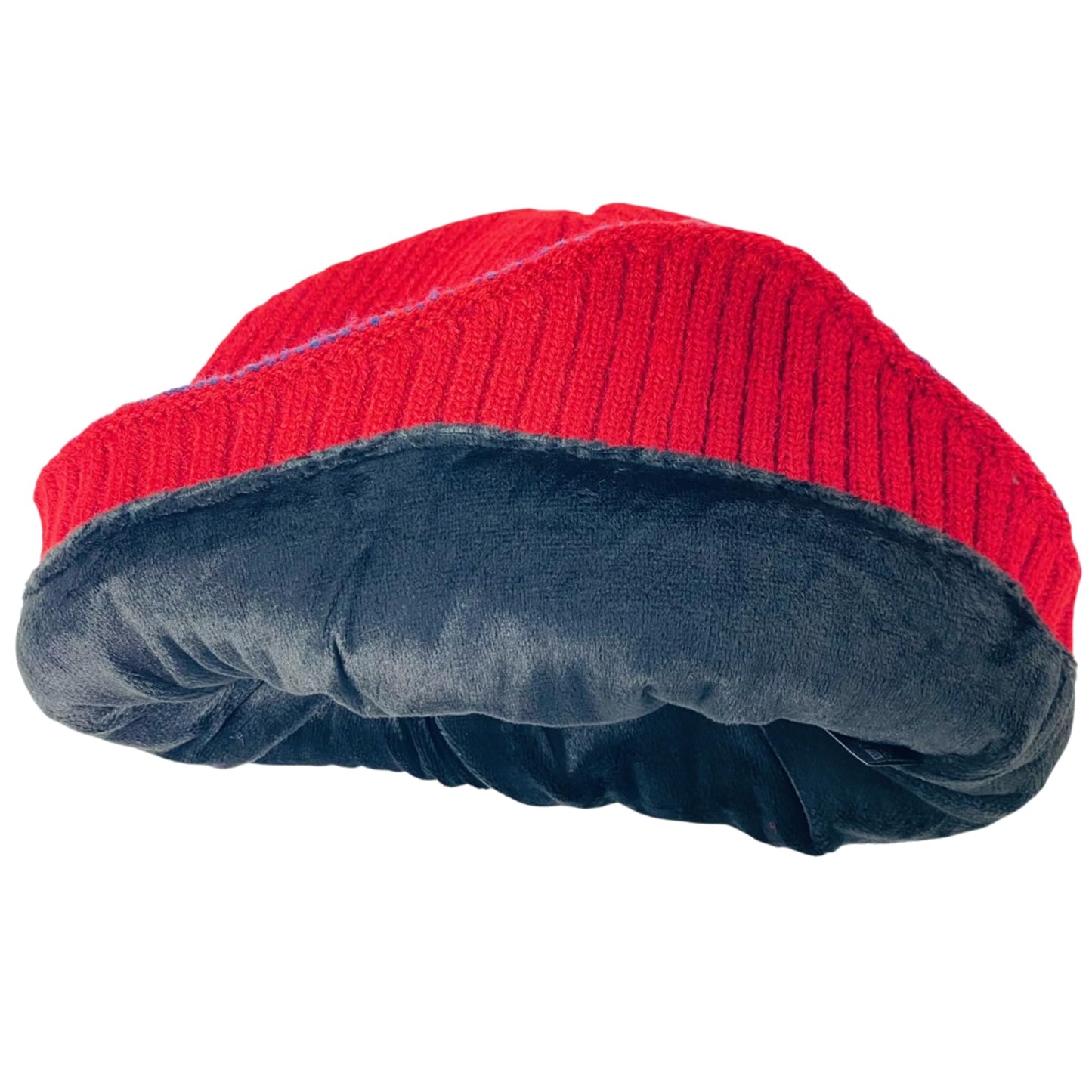 Super Soft Plush-Lined Solid Color Knitted Sport Cuffed Hat with Ear Cover