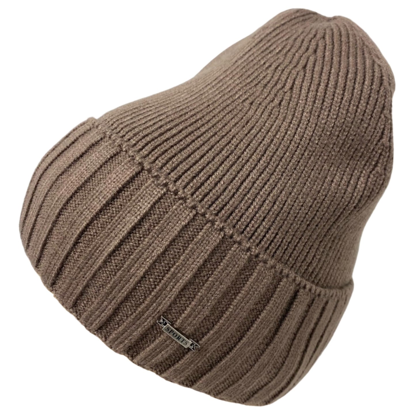 Super Soft Plush-Lined Solid Color Knitted Sport Cuffed Winter Hat