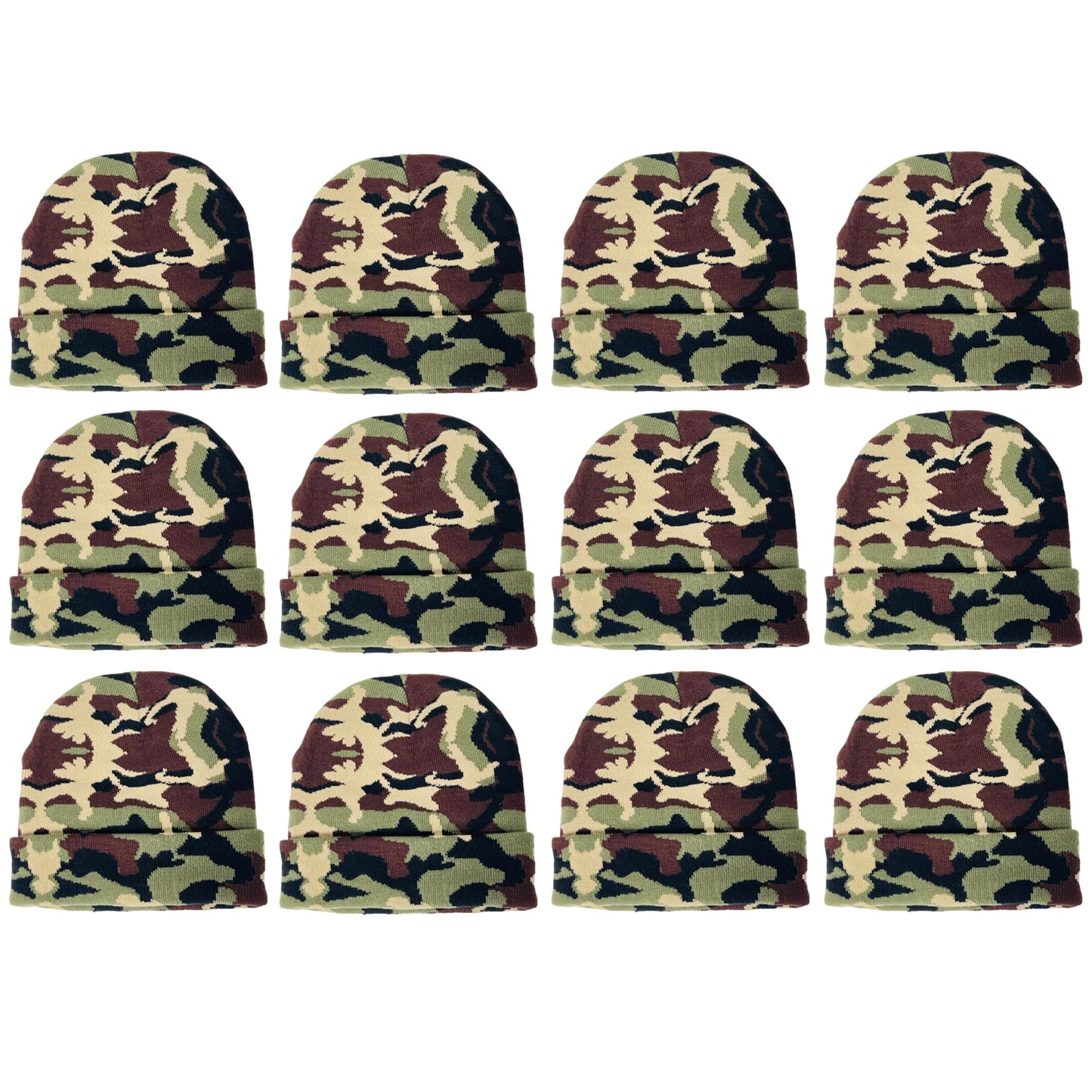 Super Soft Unisex Camo Print Winter Knit Beanie